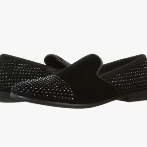 Steve Madden Clarity Black Studded Suede Loafers Slip-Ons 11 U.S Men’s